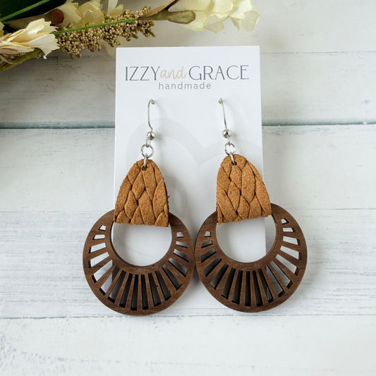 Radial Hoop Earrings | Mustard Braid