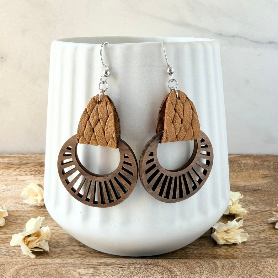 Radial Hoop Earrings | Mustard Braid