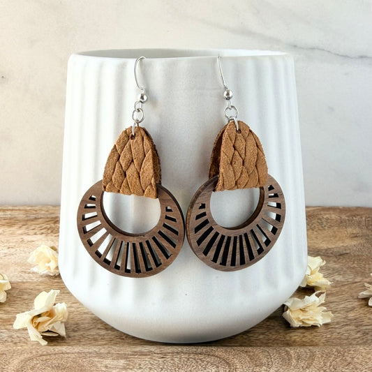 Radial Hoop Earrings | Mustard Braid