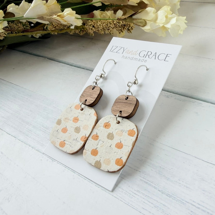 Soft Square Earrings | Pumpkin Patch