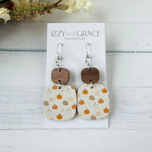 Soft Square Earrings | Pumpkin Patch